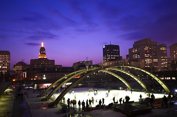 Ice Rink At Night
